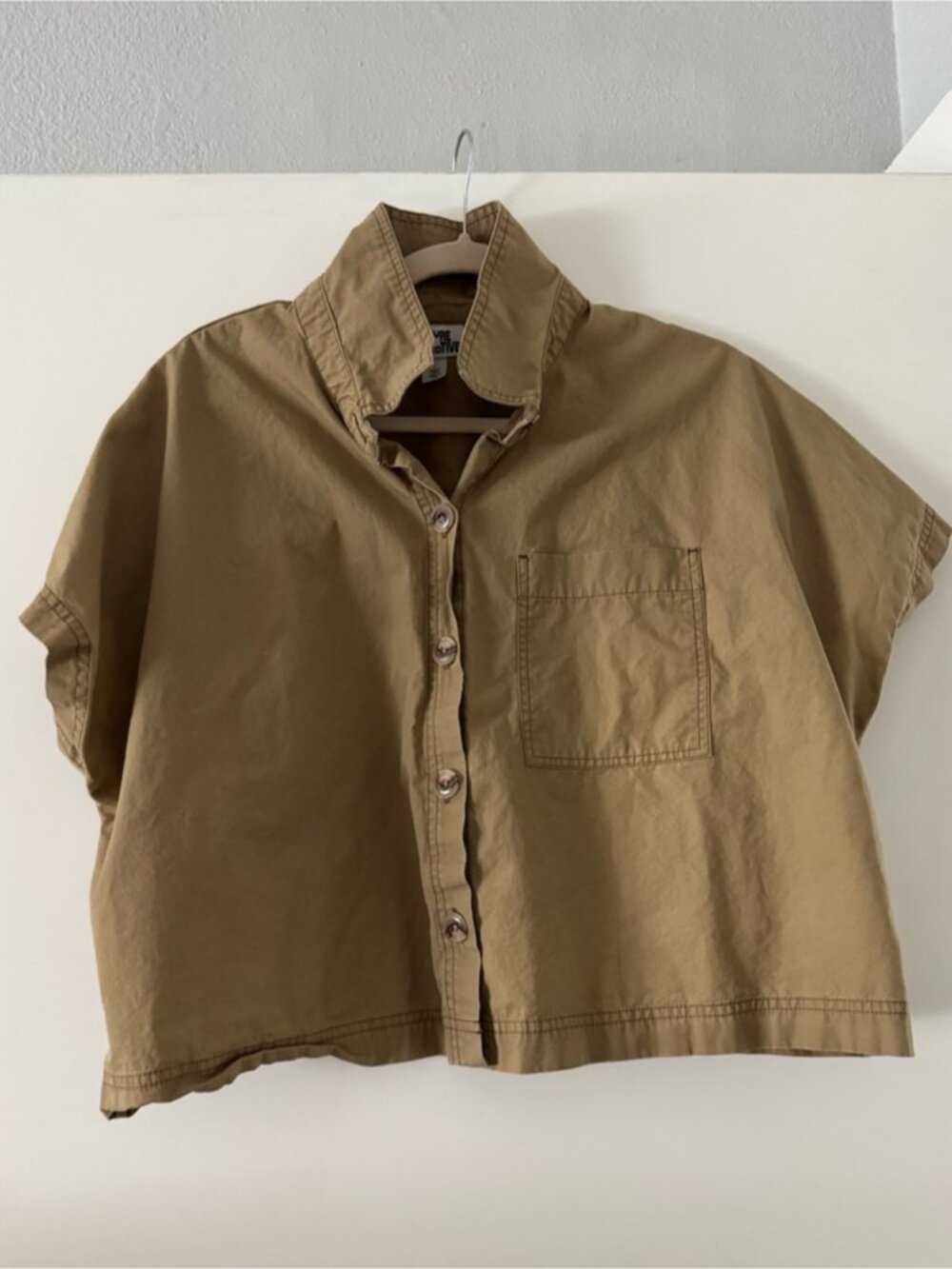 Khaki Cropped Top